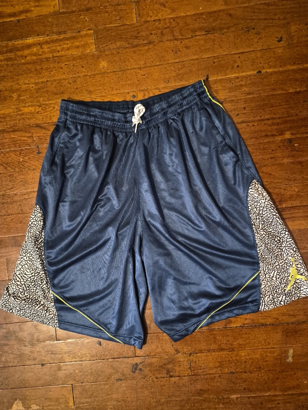 Jordan Mens Sz 2XL Teal And Gray Basketball Shorts